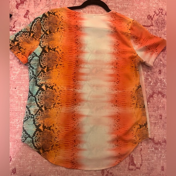 Lovers & Friends silk colorful snakeskin top SZ SMALL - Picture 3 of 3